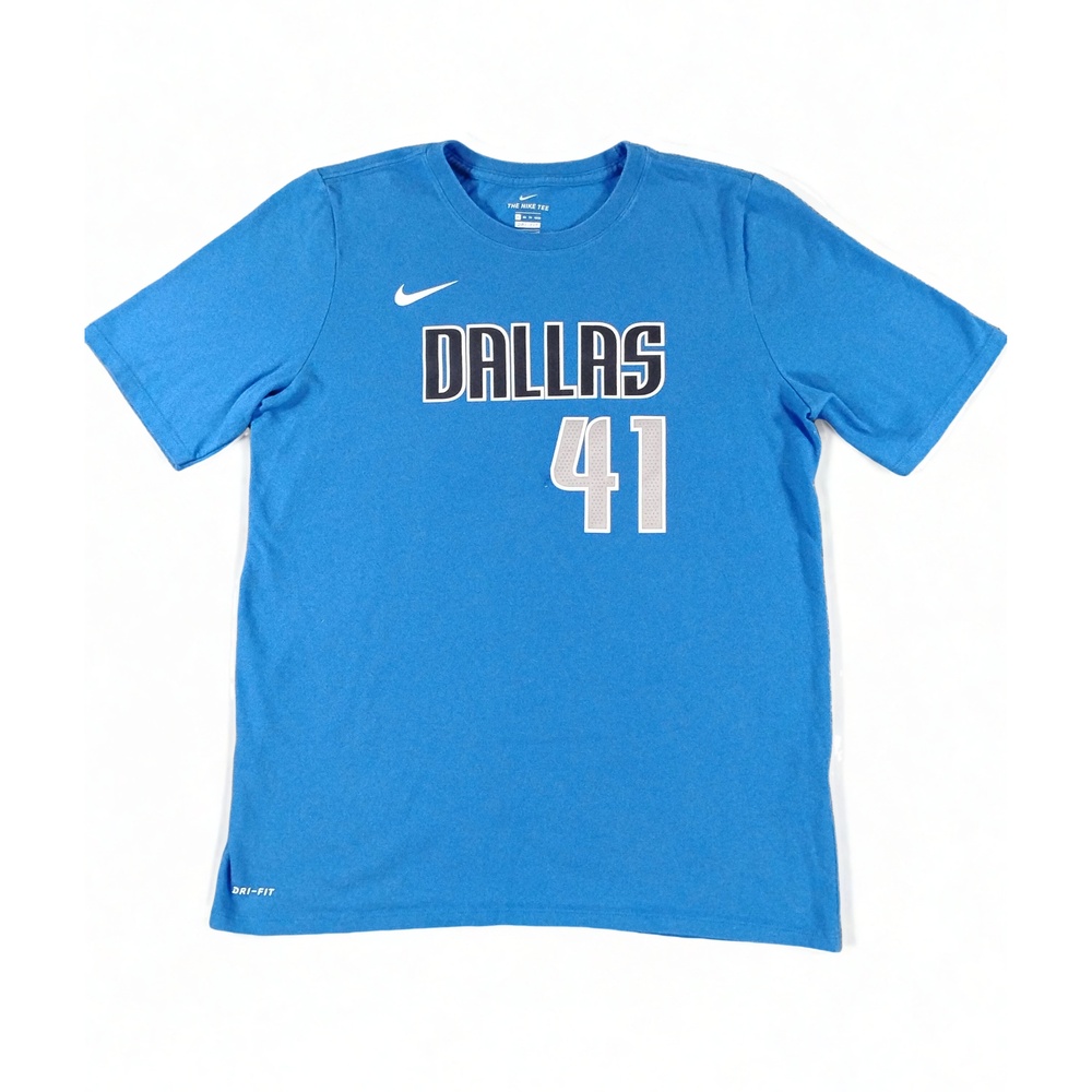 Streetwear Sportswear Nike Dirk Nowitzki Mavericks Youth XL Cotton Tee Shirt
